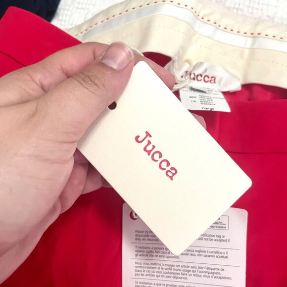 NWT JUCCA Red Fringe Wide Leg Pants Size IT 42 / US 4 – 6 - Picture 6 of 7